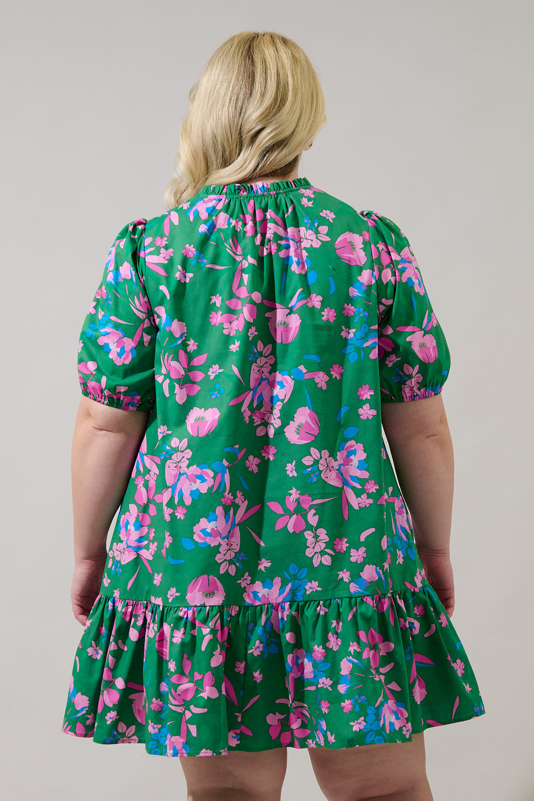 Rully Shift Mini Dress Denavi Floral Curve