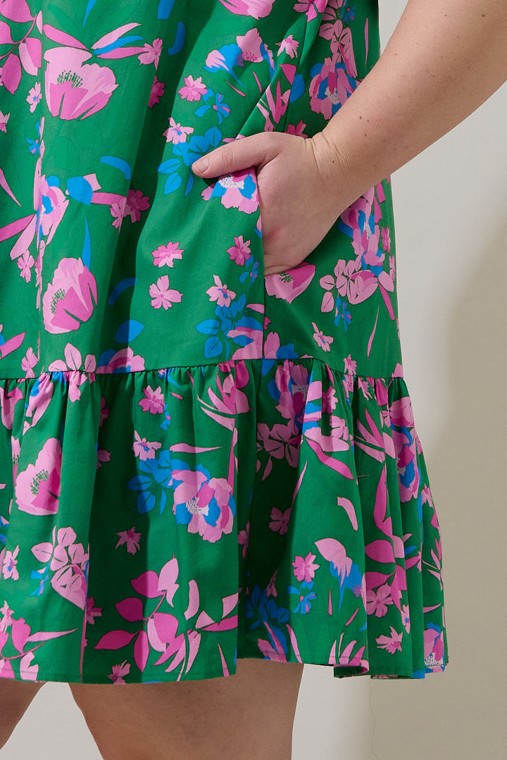Rully Shift Mini Dress Denavi Floral Curve