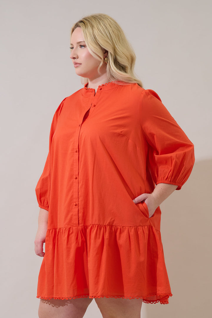 Yamila Ruffle Mini Dress Curve