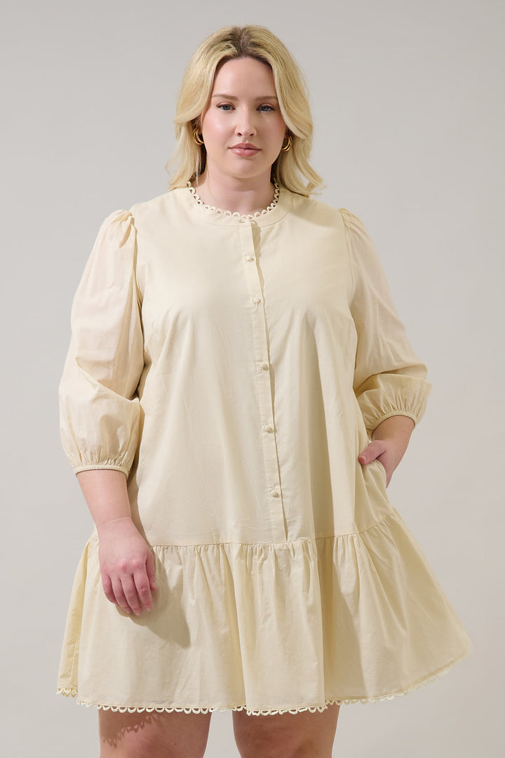 Yamila Ruffle Mini Dress Curve