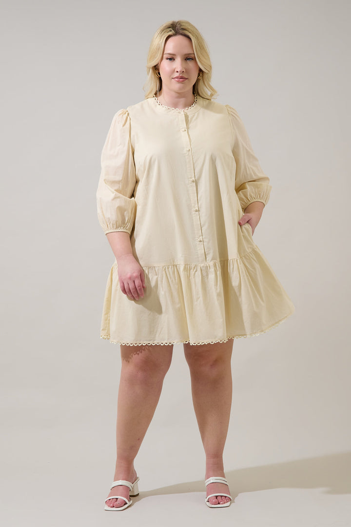 Yamila Ruffle Mini Dress Curve