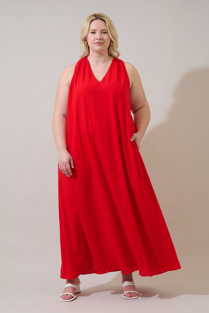 Rubi Halter Neck Maxi Dress Curve