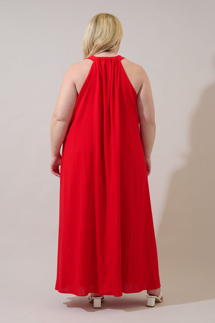 Rubi Halter Neck Maxi Dress Curve