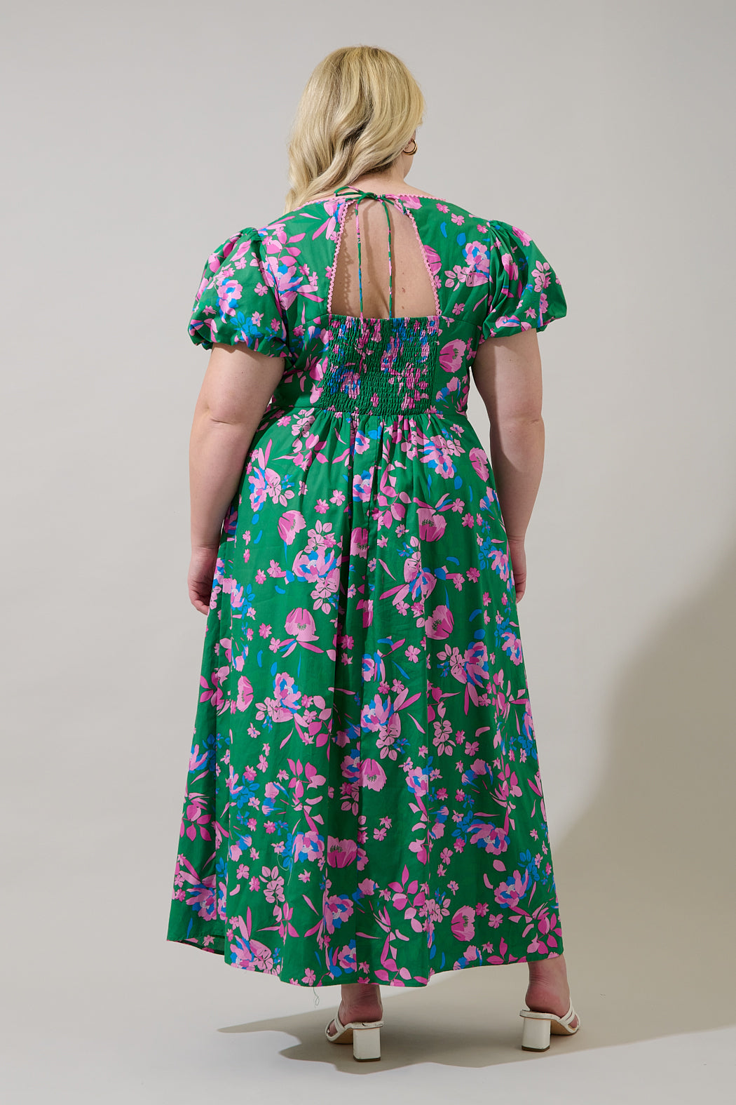 Jaylene Pleated Maxi Dress Denavi Floral Curve