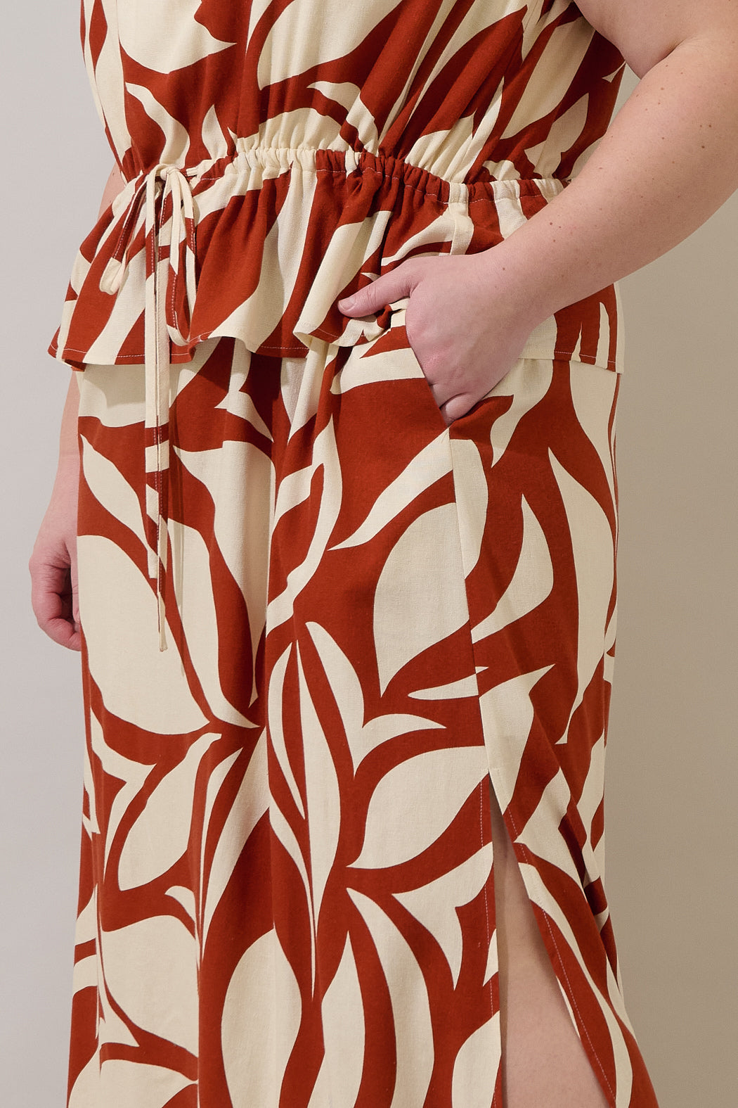 Astra Ruffle Maxi Dress Abstract Curve