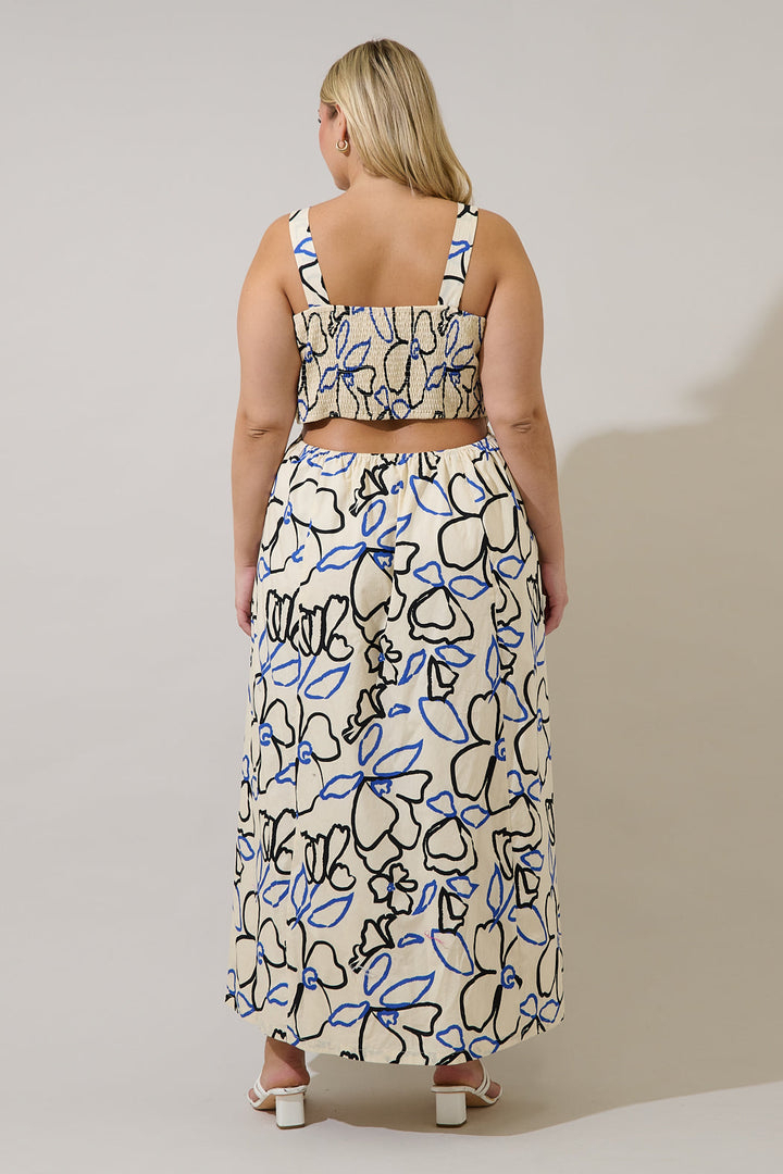 Steff Open Back Midi Dress Tercy Floral Curve
