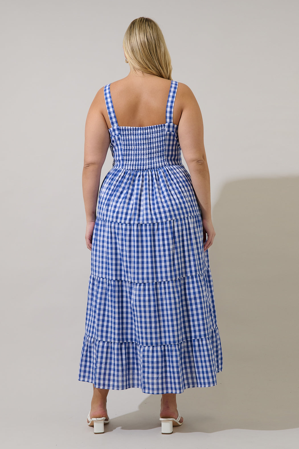 Lobster Embroidered Tiered Midi Dress Curve