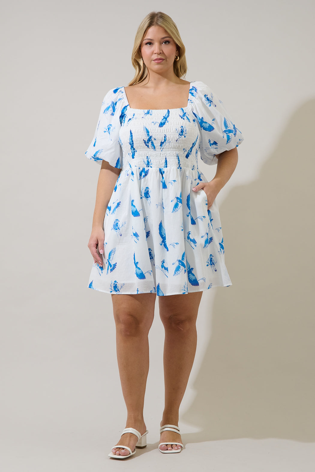 Bluebird Hailie Smocked Mini Dress Curve