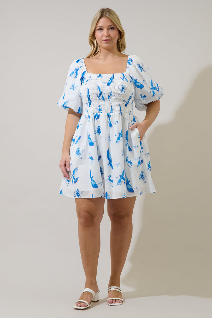 Bluebird Hailie Smocked Mini Dress Curve