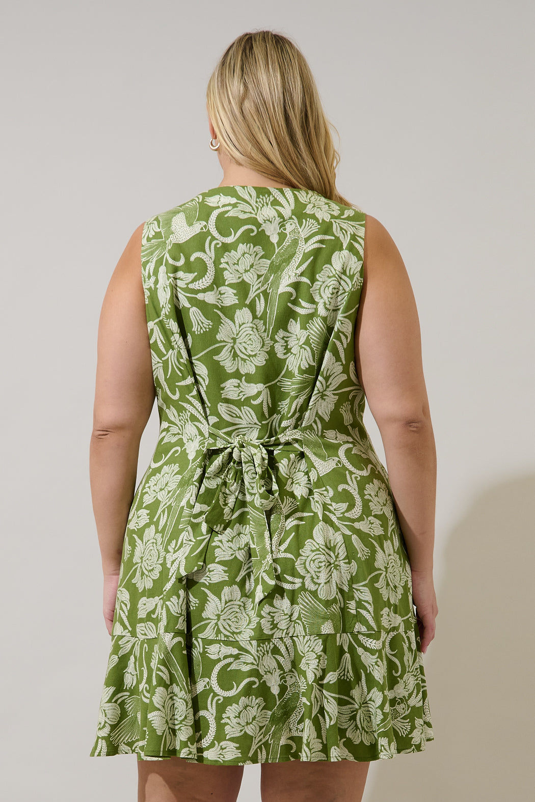 Terria Button Down Mini Dress Kory Floral Curve