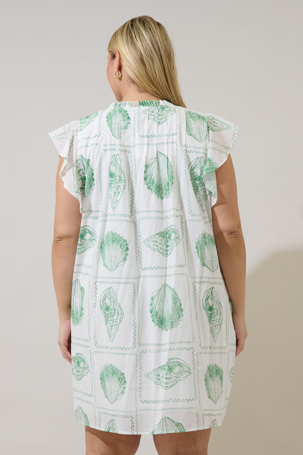 Renie Shift Mini Dress Seashell Bay Curve