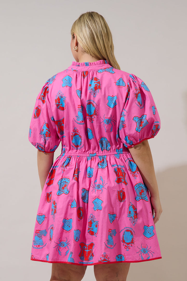 Ferda Ruffle Mini Dress Zodiac Curve