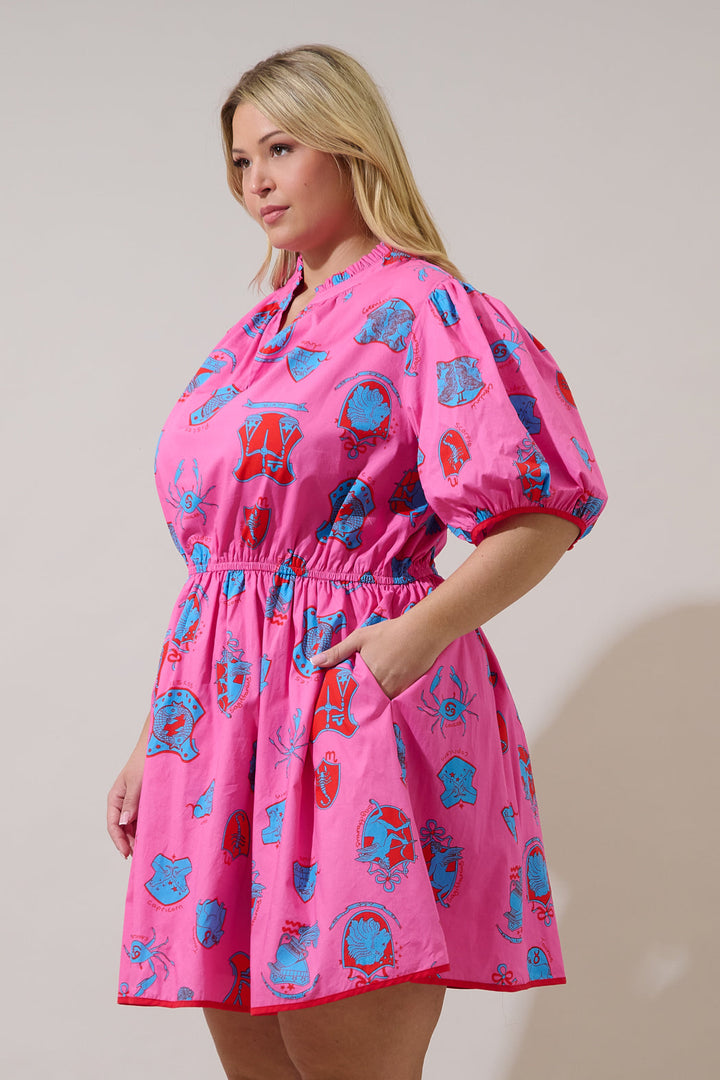 Ferda Ruffle Mini Dress Zodiac Curve