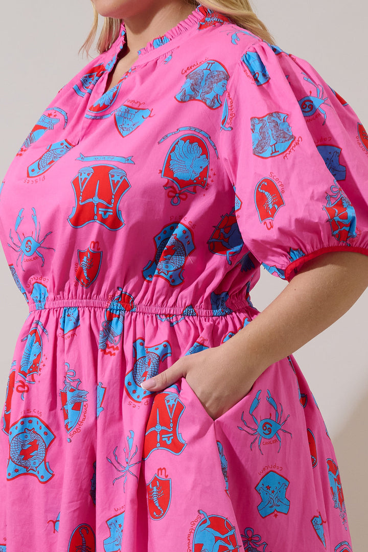 Ferda Ruffle Mini Dress Zodiac Curve