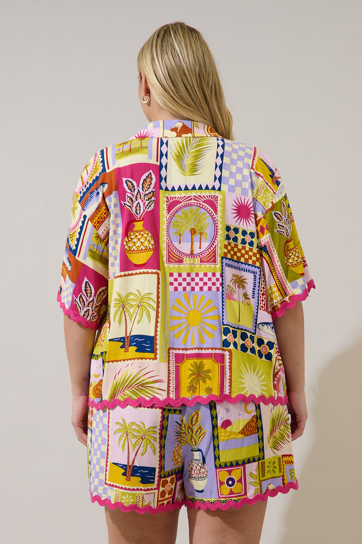 Marnie Button Up Shirt Talmar Postcard Curve