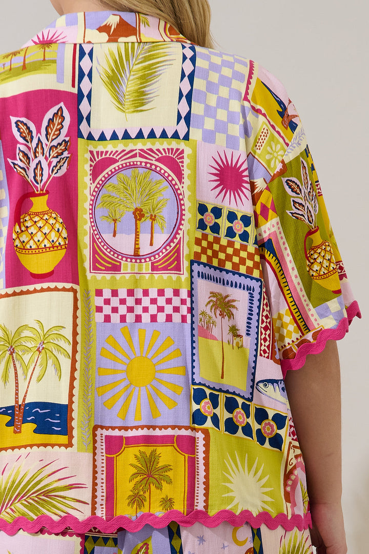 Marnie Button Up Shirt Talmar Postcard Curve