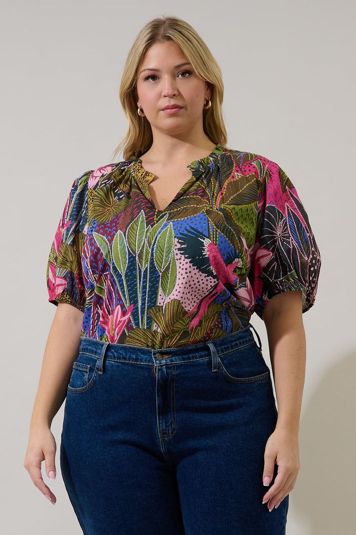 Leonor Gauze Top Jenla Tropical Curve