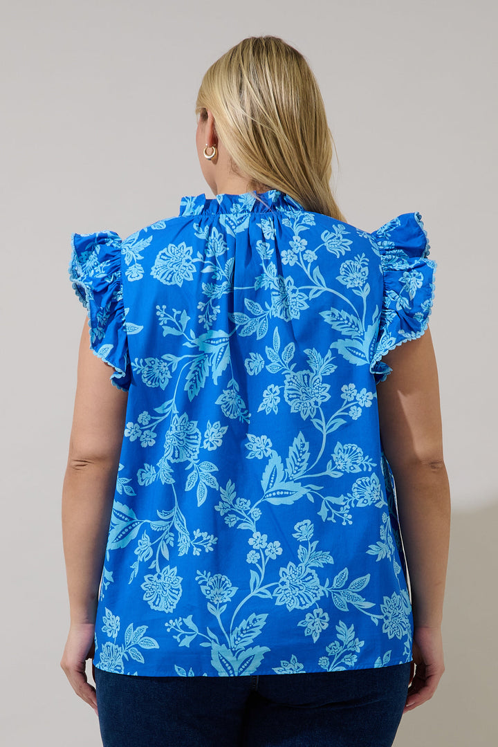 Jazzy Ruffle Top Curve Persa Floral
