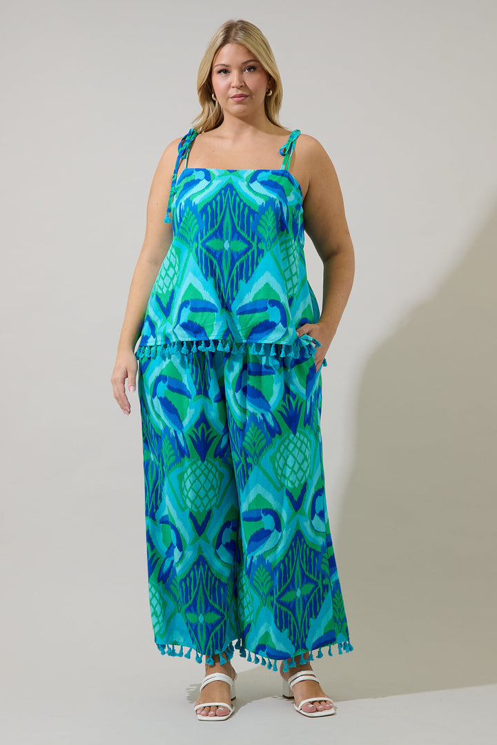 Blissy Tropical Yari Cami Top Curve