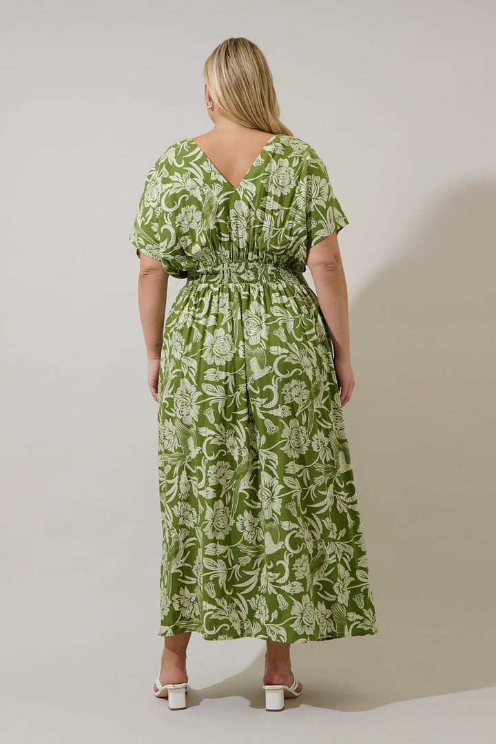 Melda Pleated Midi Dress Kory Floral Curve
