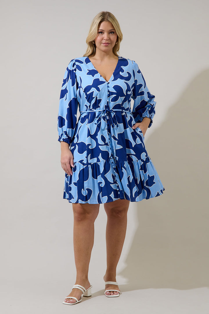 Briela Abstract Roana Mini Dress Curve