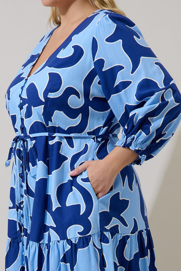 Briela Abstract Roana Mini Dress Curve