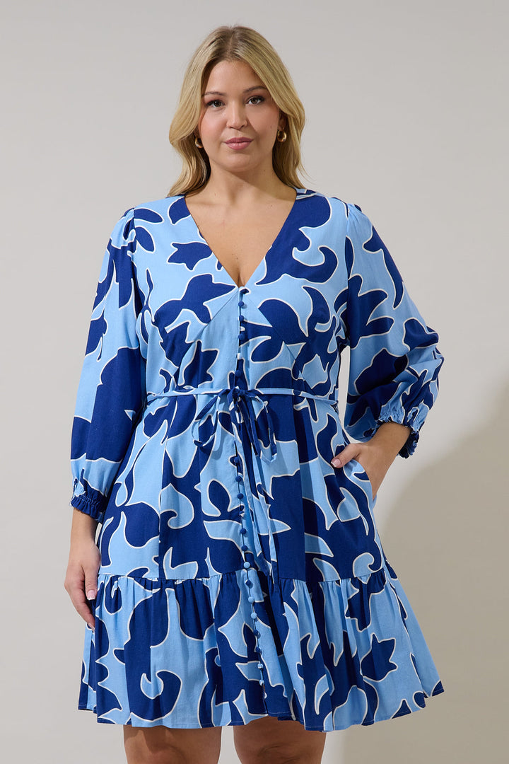 Briela Abstract Roana Mini Dress Curve