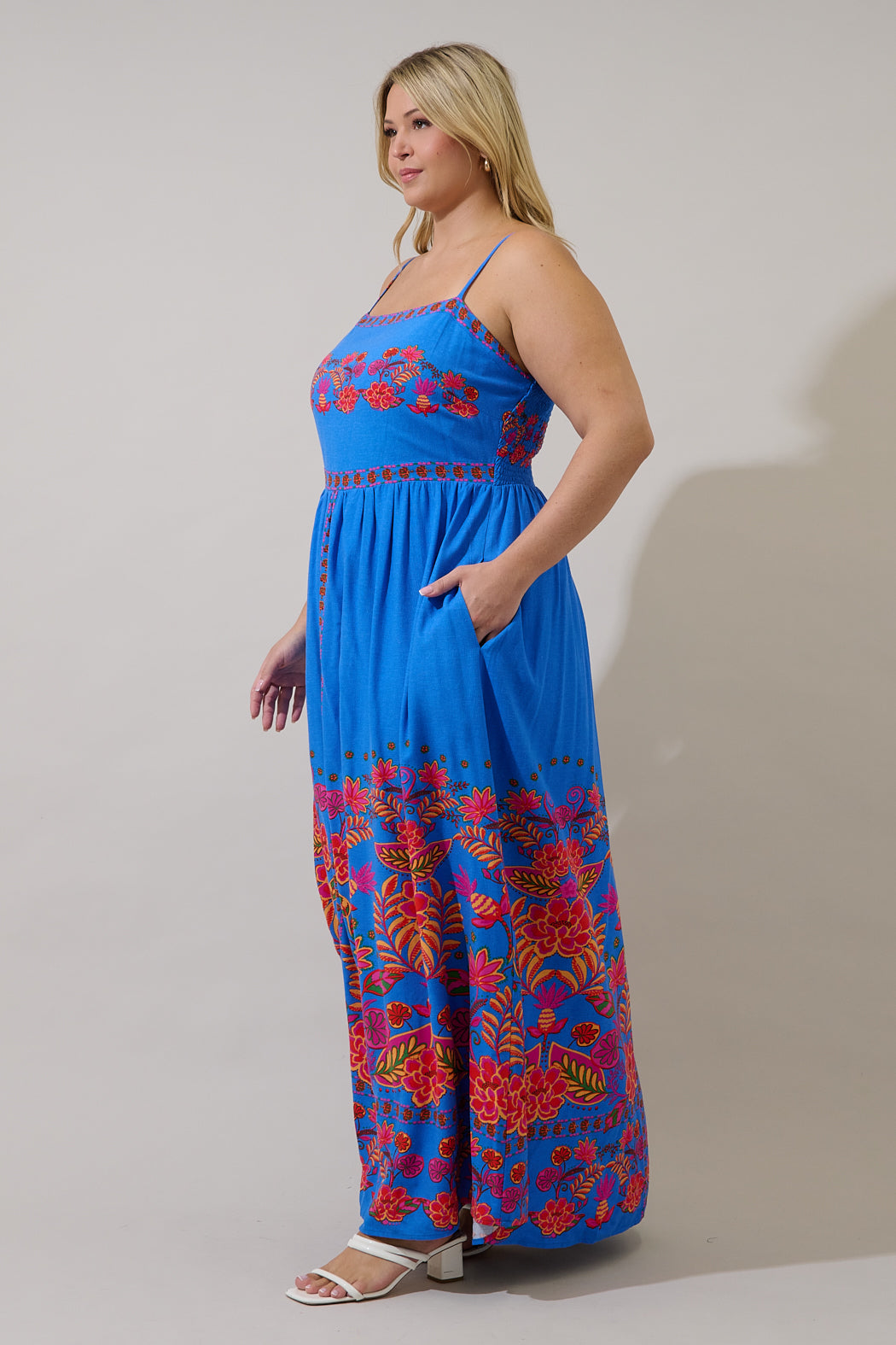 Maline Sleeveless Maxi Dress Keizer Floral Curve