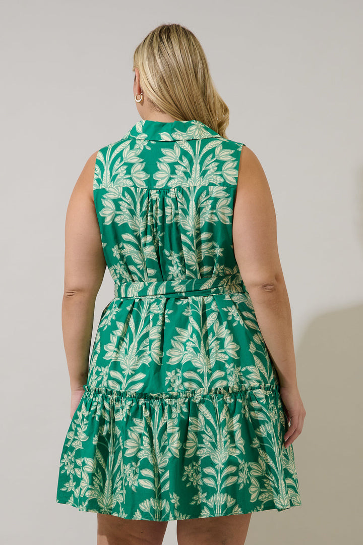 Zady Sleeveless Mini Dress Curve Estela Floral