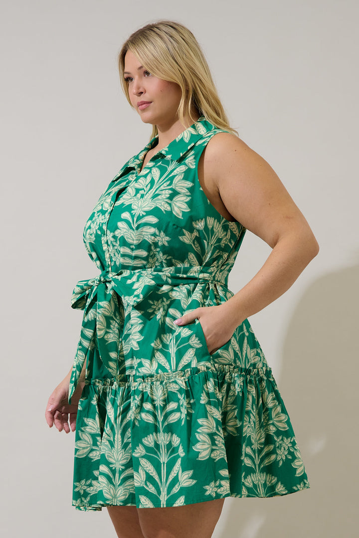Zady Sleeveless Mini Dress Curve Estela Floral