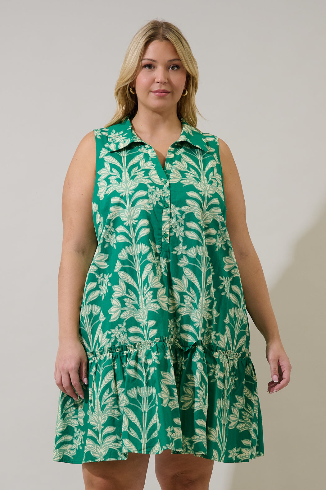 Zady Sleeveless Mini Dress Curve Estela Floral