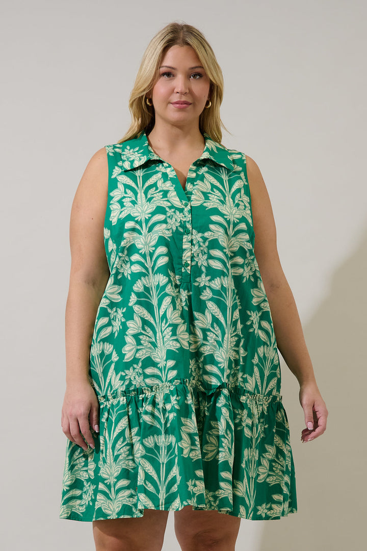 Zady Sleeveless Mini Dress Curve Estela Floral