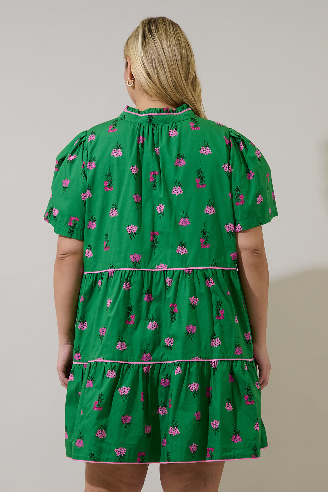 Candace Tiered Mini Dress Vivy Floral Curve