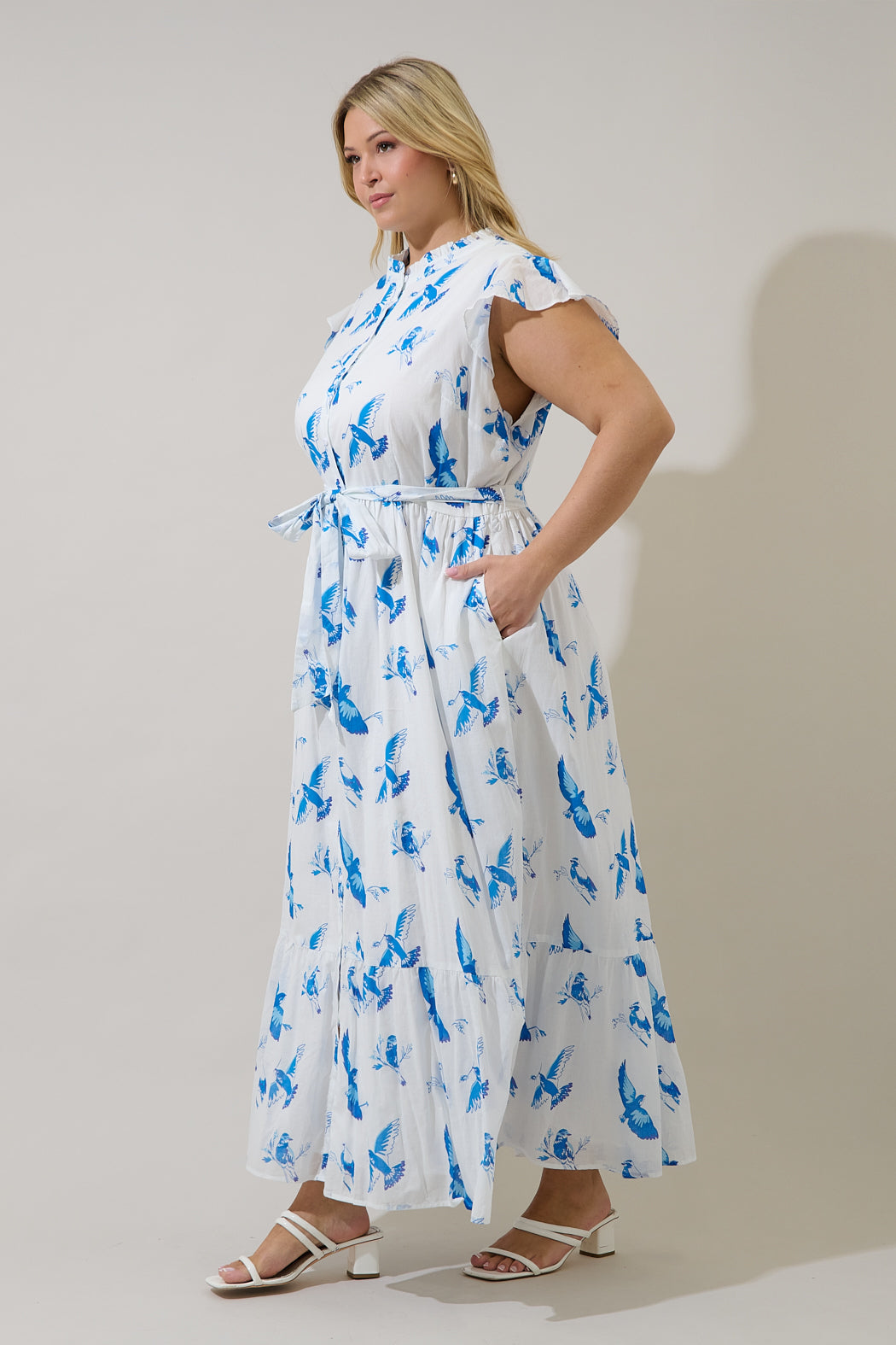 Bluebird Riah Button Down Maxi Dress Curve