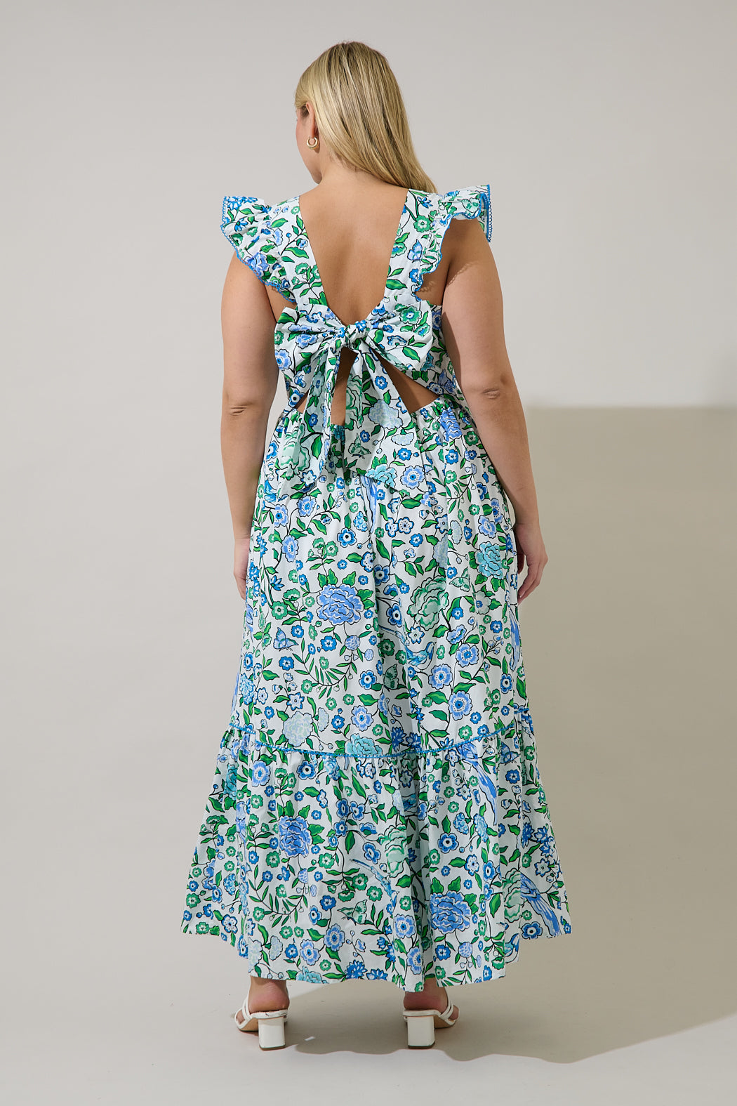 Mawar Ruffle Maxi Dress Gianne Floral Curve