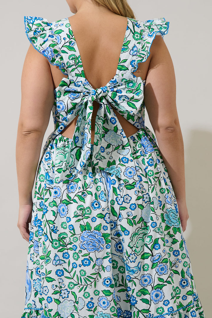 Mawar Ruffle Maxi Dress Gianne Floral Curve