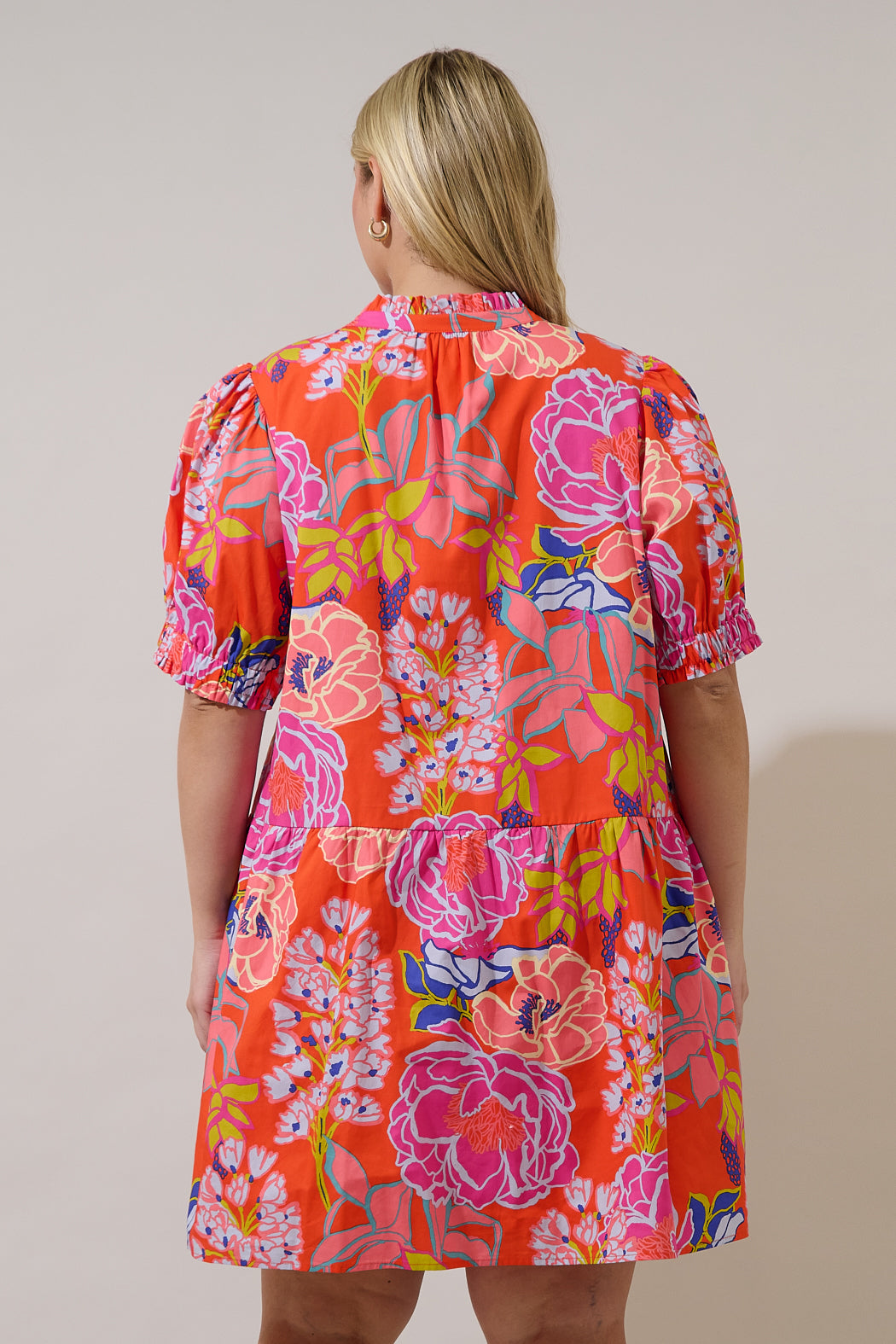 Verny Shift Mini Dress Dercy Floral Curve