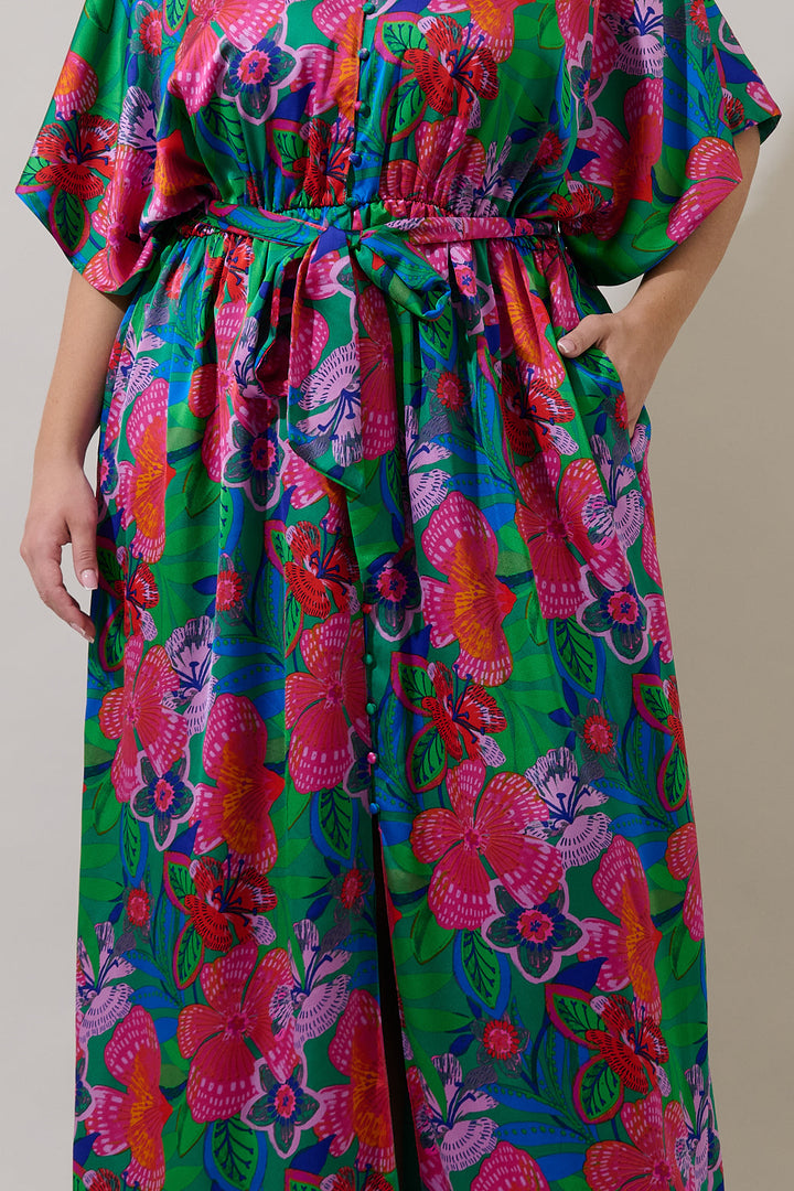 Mielle Kimono Maxi Dress Hansel Floral Curve