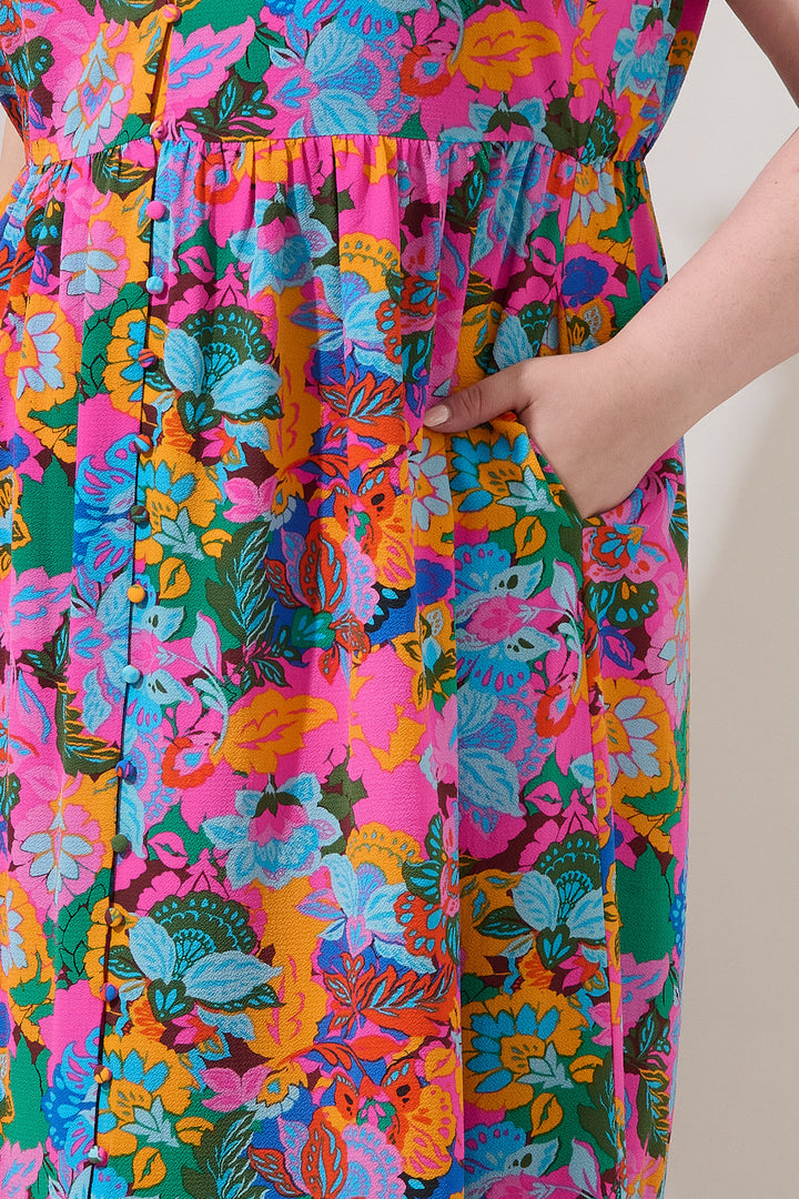 Evianna Flutter Maxi Dress Madely Floral Curve