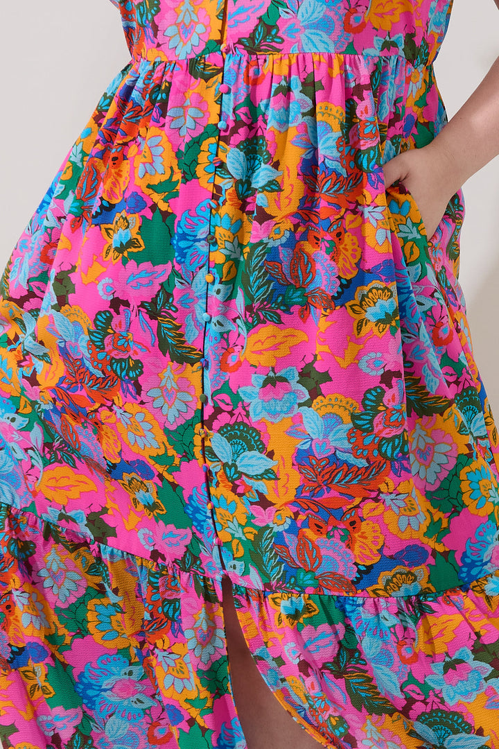 Evianna Flutter Maxi Dress Madely Floral Curve