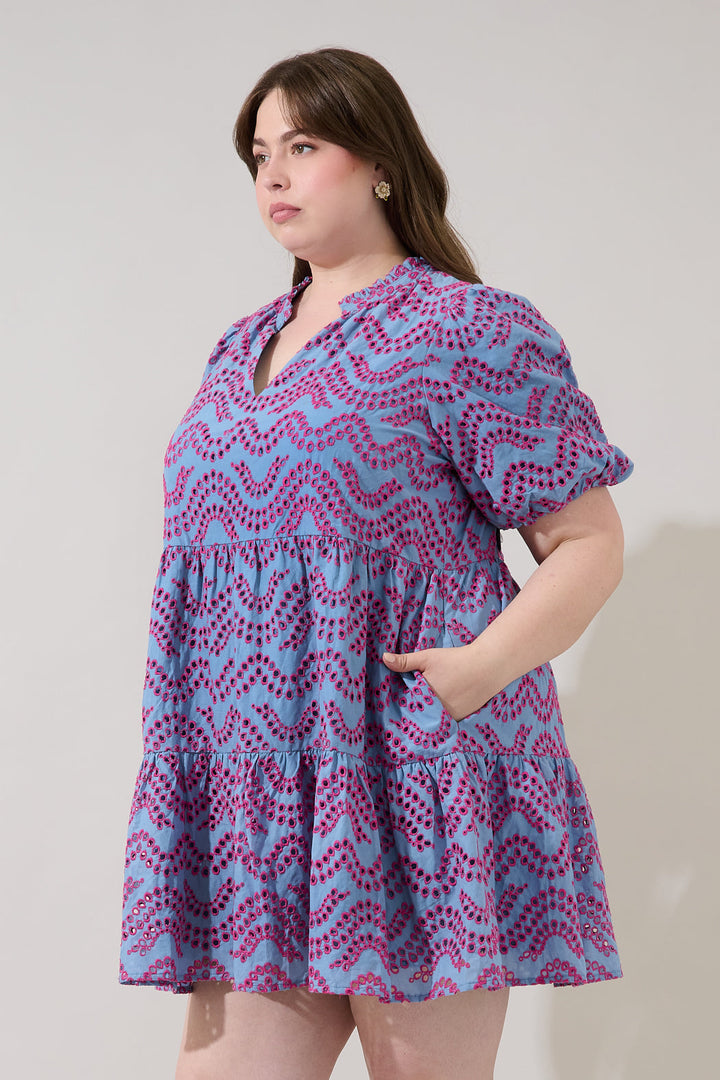 Jacey Baby Doll Mini Dress Elvera Eyelet Curve
