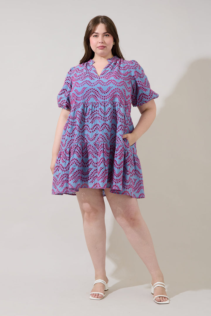 Jacey Baby Doll Mini Dress Elvera Eyelet Curve