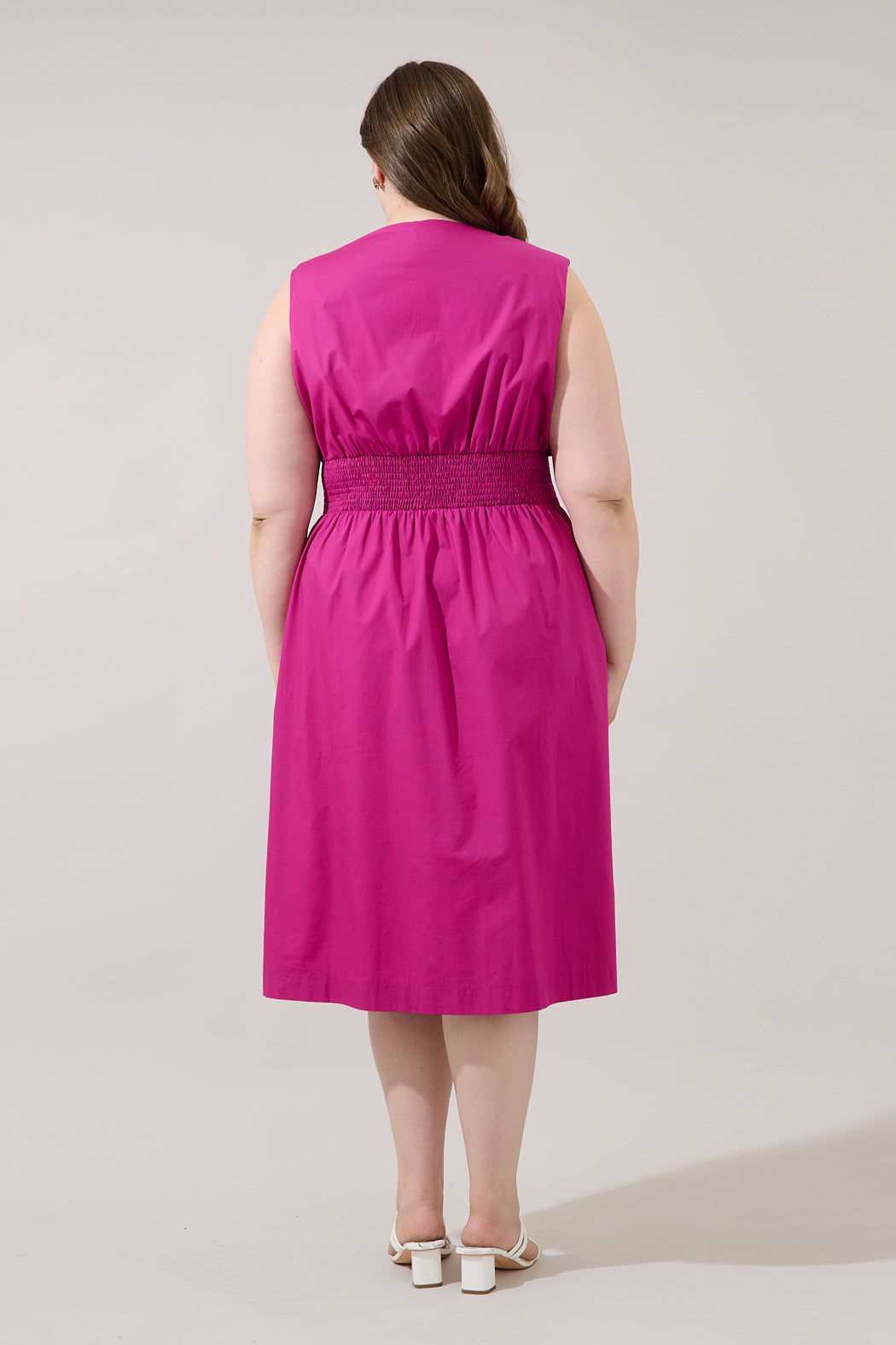 Joslyn Two-way Zipper Midi Dress Curve
