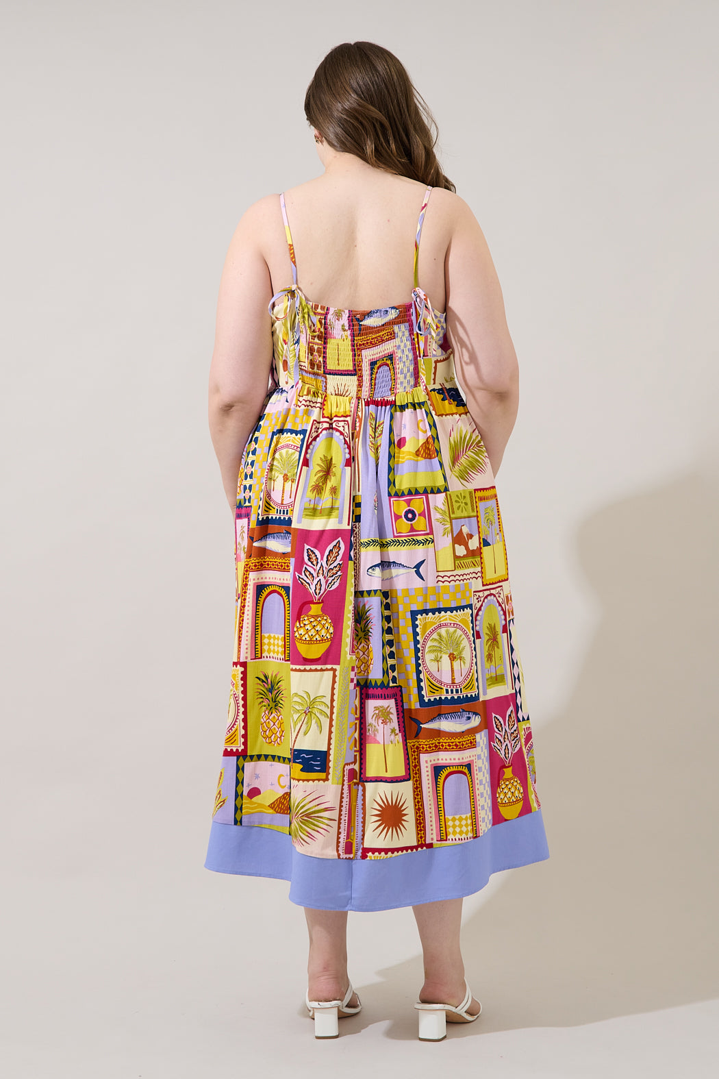 Senia Midi Dress Talmar Postcard Curve