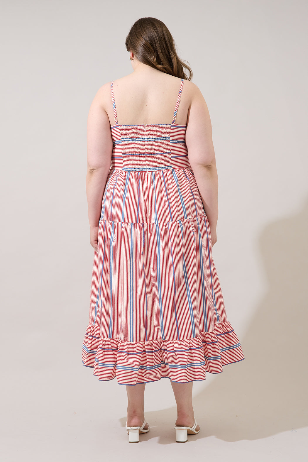 Brynley Cami Midi Dress Stripe Curve