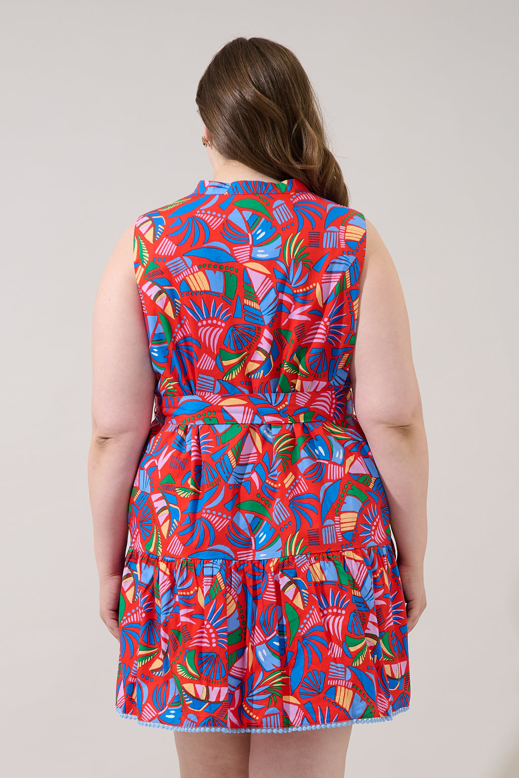 Vilma Sleeveless Mini Dress Tropical Curve