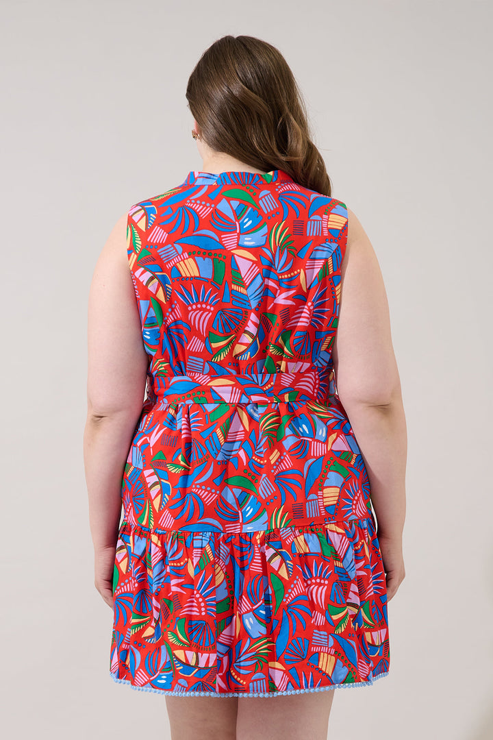 Vilma Sleeveless Mini Dress Tropical Curve