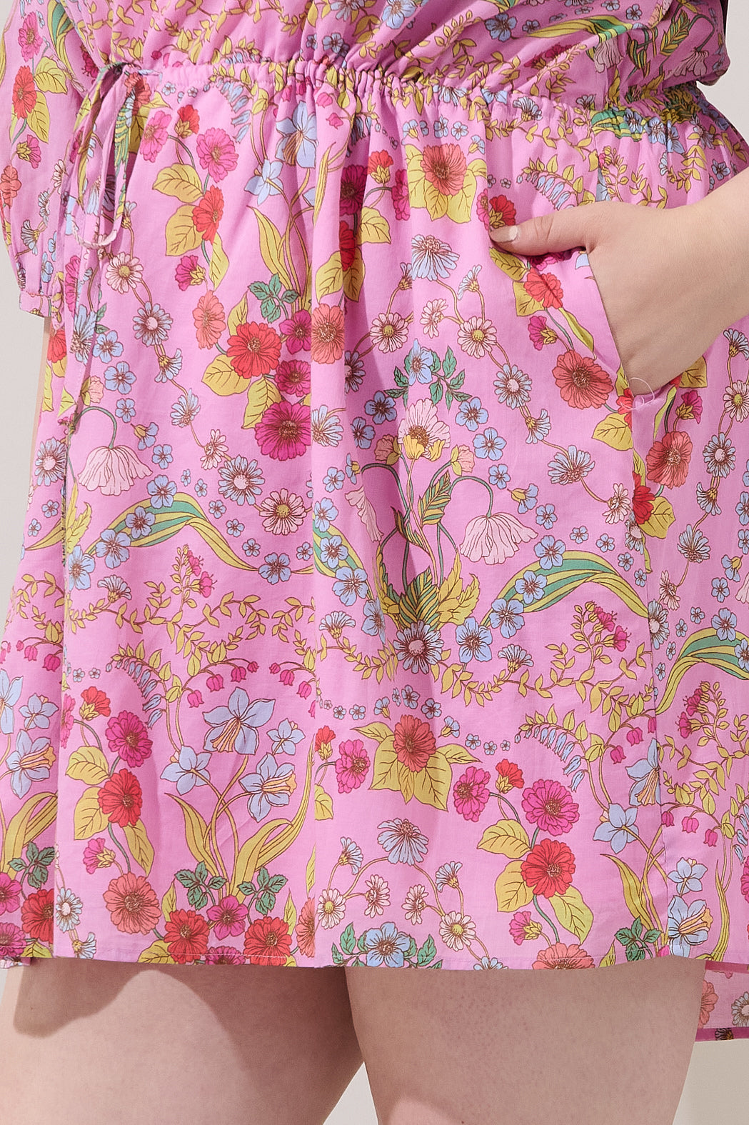 Ramsie Floral Melany Shift Mini Dress Curve