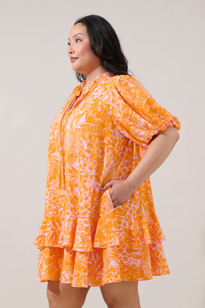 Runner Up Shift Dress Castra Floral Curve