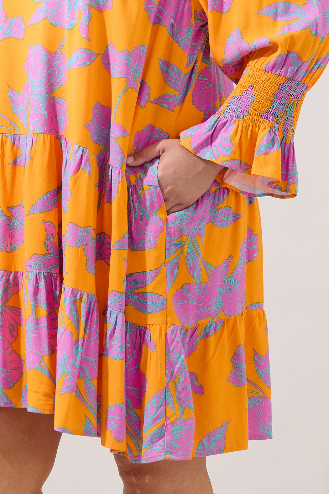 Anamy Shift Mini Dress Floral Curve